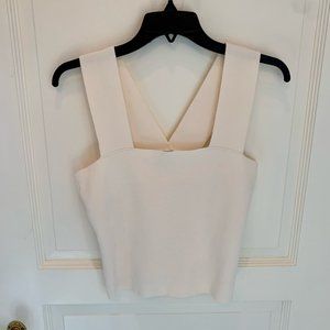 525 America White Square Cropped Tank